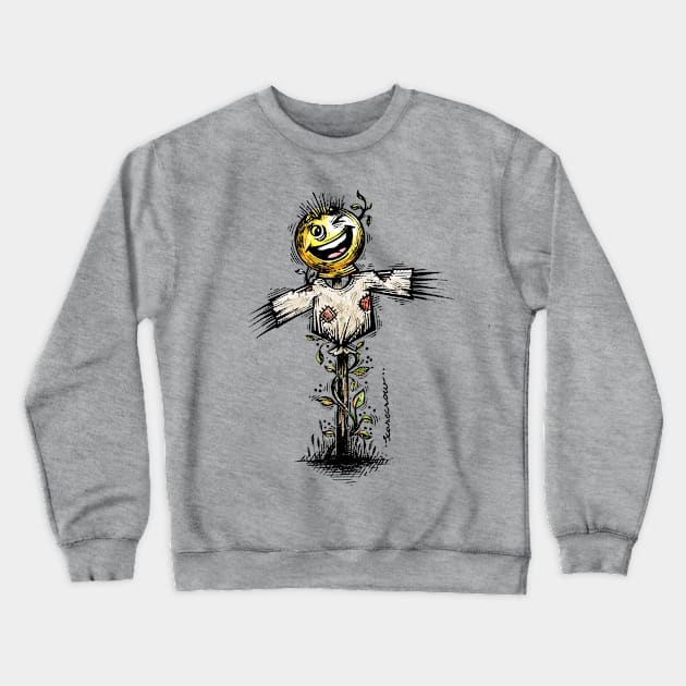 Funny Scarecrow Crewneck Sweatshirt by GeeTee